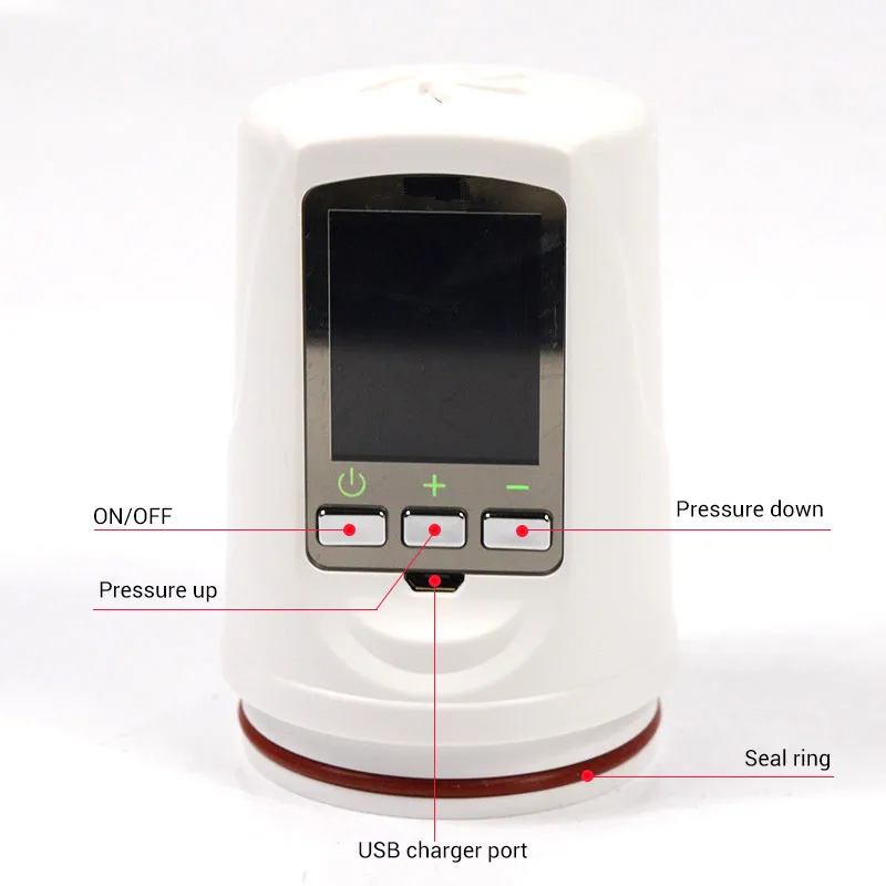 Насос для пениса USB Перезаряжаемый светодиодный автоматический удлинитель