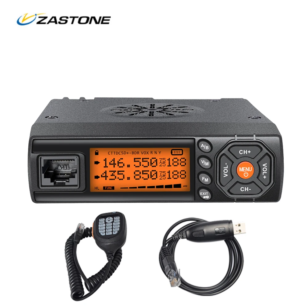 Zastone Z218 маленькое мобильное радио 25 Вт VHF 136 174 МГц UHF 400 470 мини Автомобильная рация