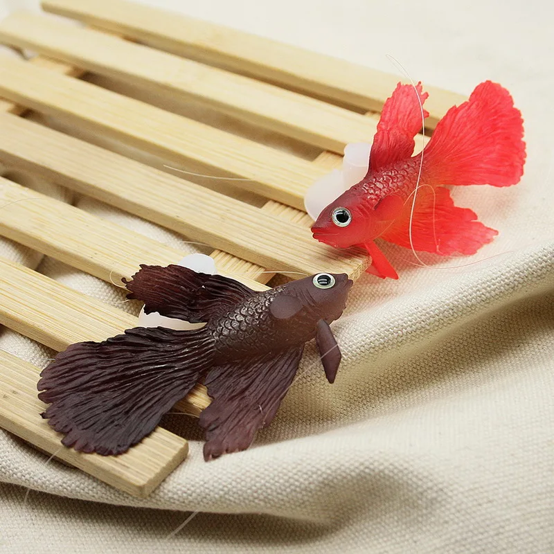 3 цвета флуоресцентная искусственная светящаяся Золотая рыбка Бетта украшение