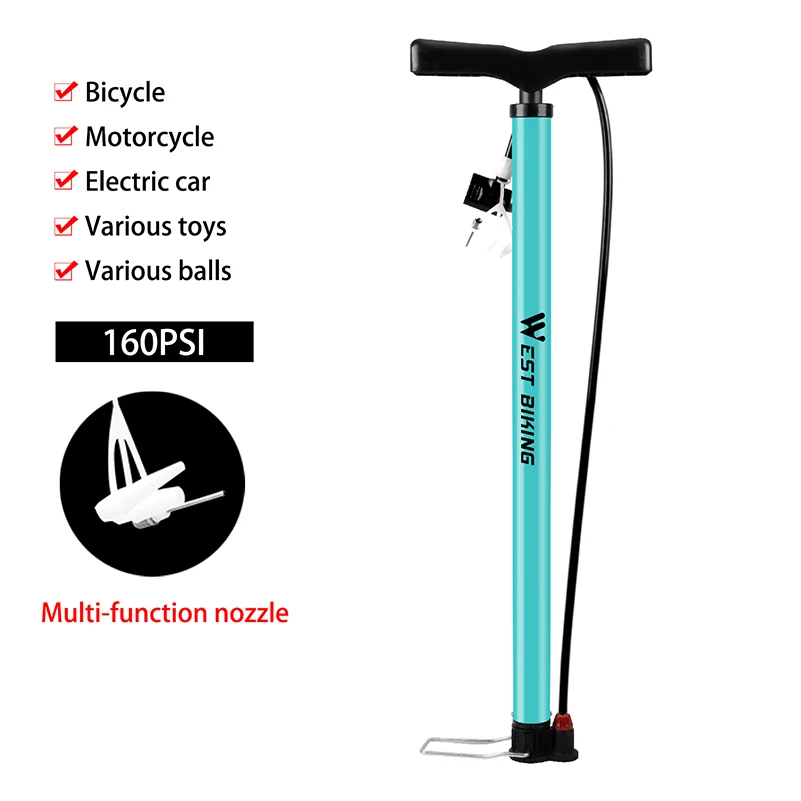 WEST BIKING велосипедный насос 160Psi высокое давление Presta Schrader для велосипеда воздушный