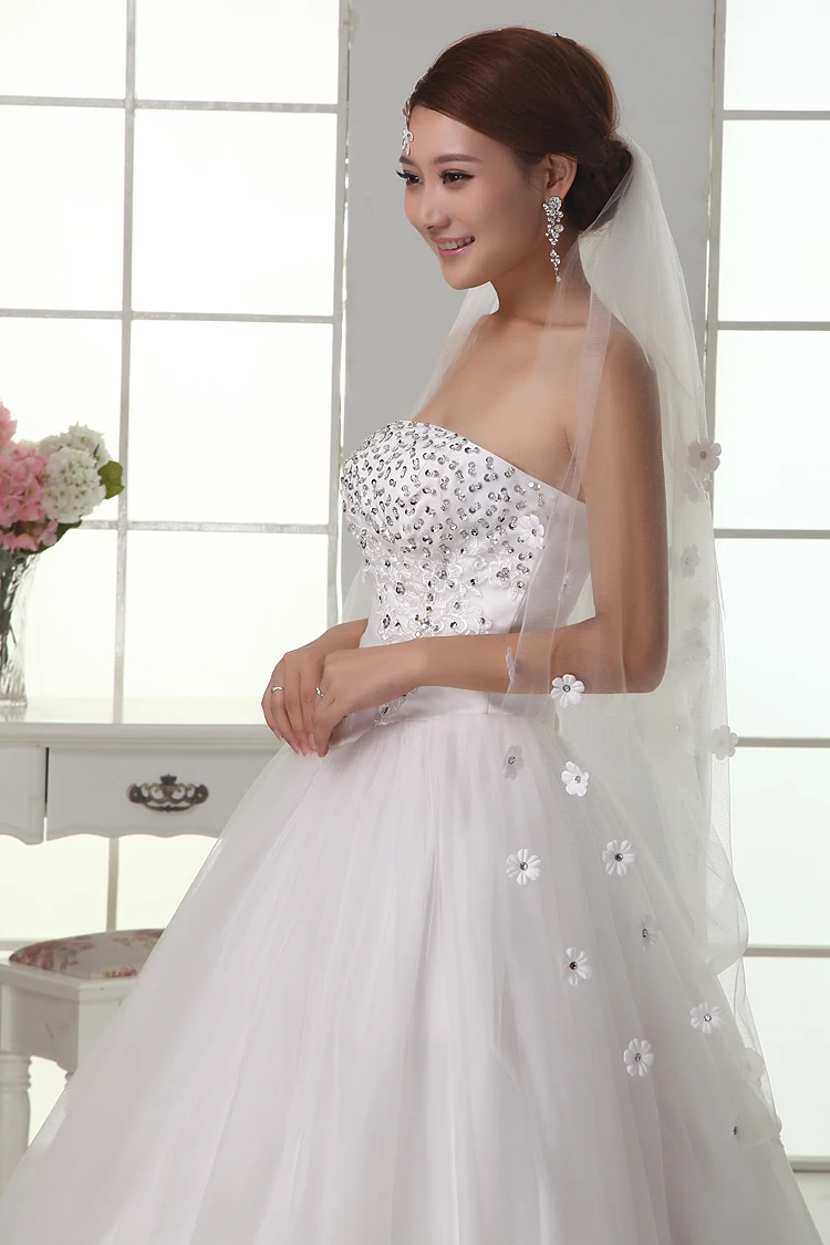 

110cm Long ! Wholesale Pearl Flower Two / 2 Layers ! Hot Sale ! Bridal Veil Wedding Veils BRIDAL ACCESORIES Best VEIL