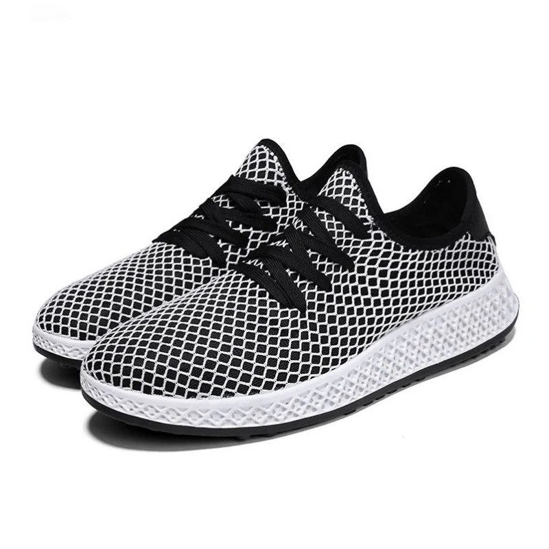 Coolcept 4 Color Men Casual Shoes Round Toe Lace Up Flats Mesh Breathable Daily Leisure Male Footwear Size 39-44 | Обувь