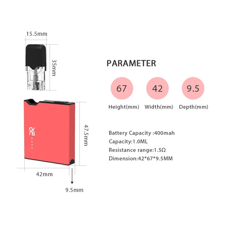 Pod Vape Kit Update OVNS JC01 PRO Electronic Cigarette Starter 400mAh Battery 1.5ohm 1ml Ceramic Cartridge VS | Электроника