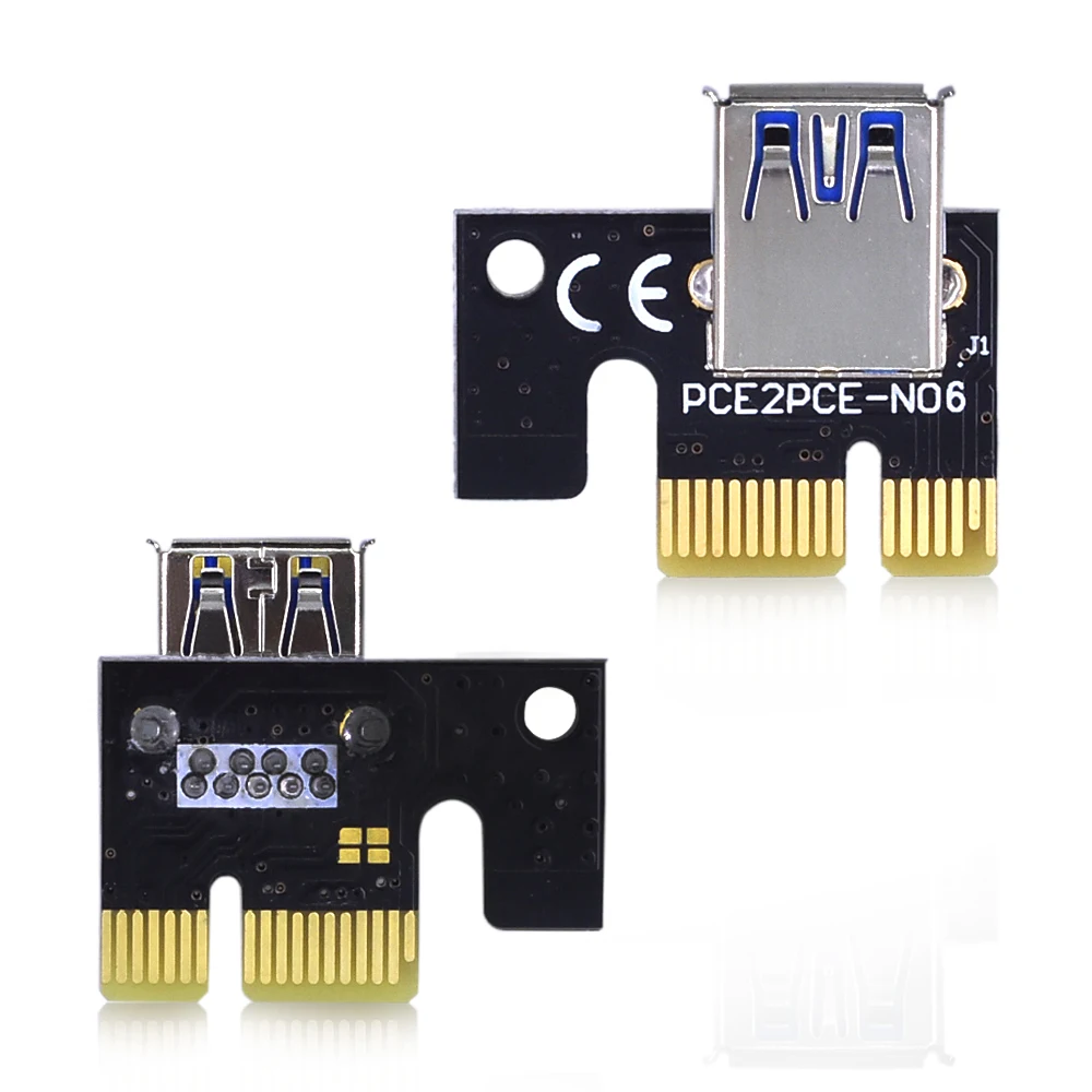 TISHRIC горячая Распродажа PCI-E расширитель PCI Express Riser Card 1x до 16x60 см синий USB 3 0 кабель