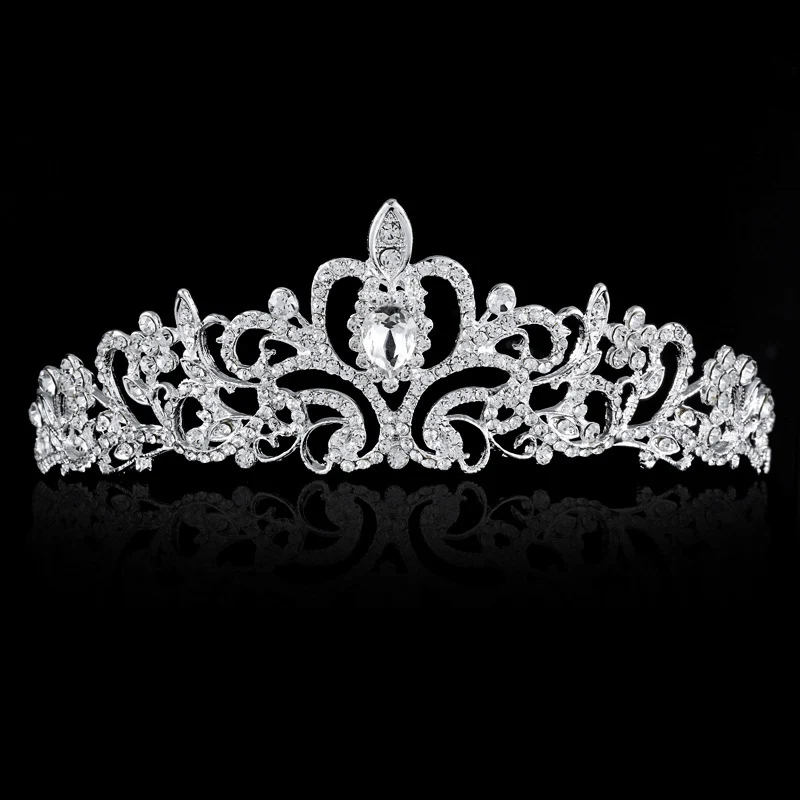 

Fashion Jewelry Women Accessories Wedding Crown Tiara Head Piece Rhinestone for Hair Princess Crown Classic Bride Hair Headdress