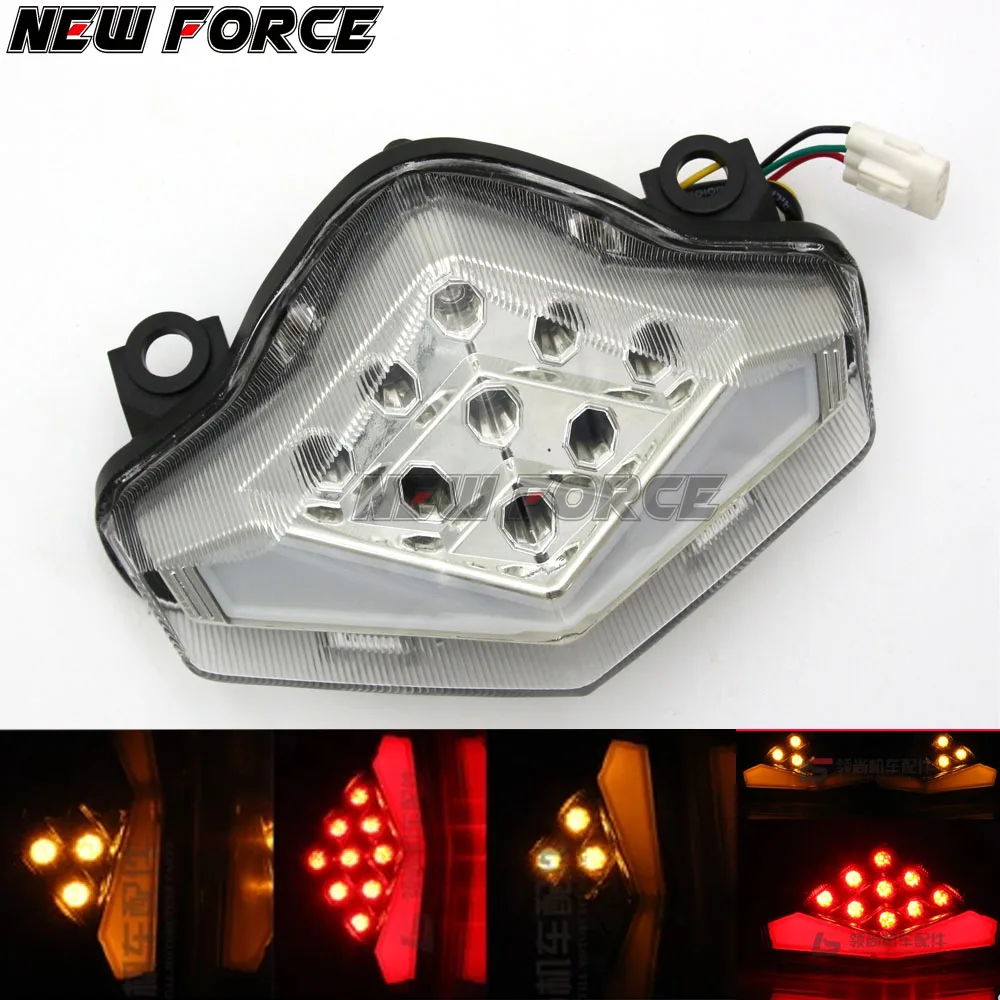 For KAWASAKI NINJA650R ER6N 12-14 Motorcycle plastic integrated LED tail light smoke color rear turn signal |