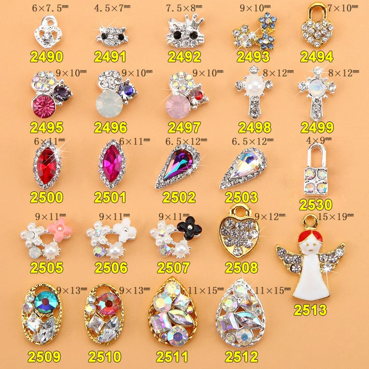 

2018NEW Arrival Christmas Design Nail Crystal Rhinestones For 3D Alloy Nail Art Accessories Shinning Crystal Nails Jewelry 11.11