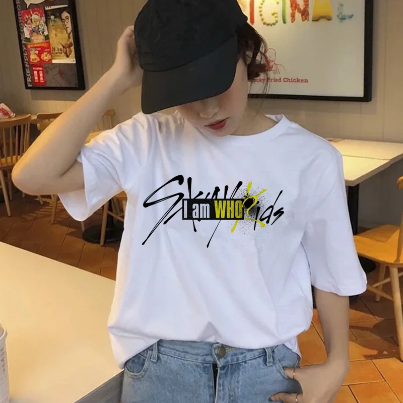 1739 Женская футболка StrayKids, футболка с короткими рукавами, топы в стиле хип-хоп, Harajuku, футболка, топы, футболки в стиле хип-хоп, Женская Повседневная футболка - Цвет: 1739