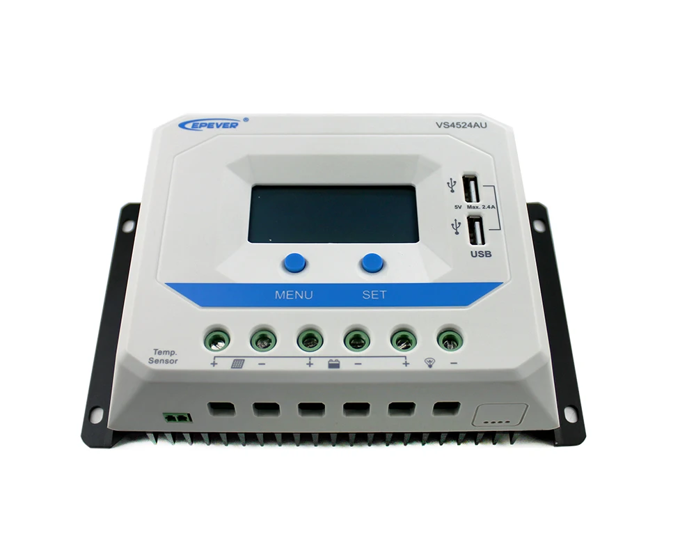VS4524AU 45A 12В/24В epever Солнечный контроллер ЖК-дисплей 5VDC выход USB для зарядки