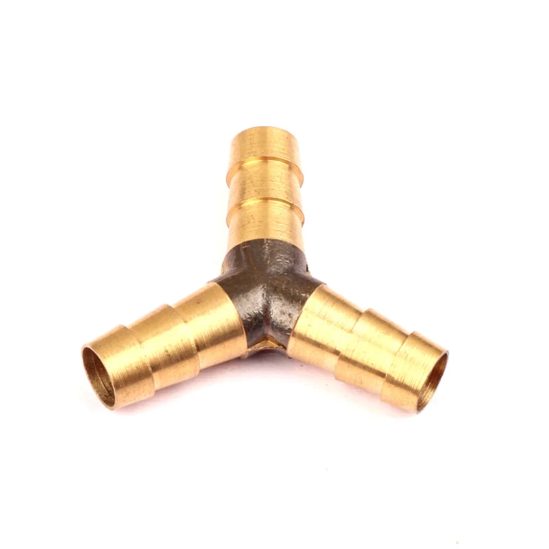 20PCS Outer Diameter 10mm Y-Type Brass Tee Connectors Barbed Design High Quality 100 Percent Brass Garden Irrigation Hose Joint