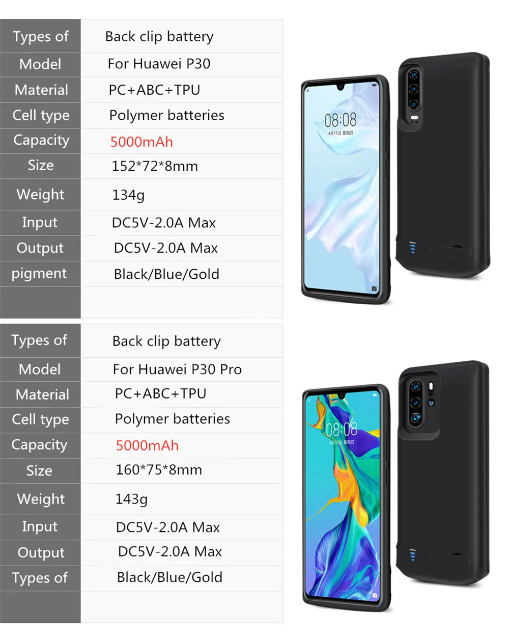 NTSPACE 5000 мАч запасной внешний аккумулятор зарядный чехол для huawei P30 внешний аккумулятор зарядное устройство чехол s для huawei P30 Pro Чехол питания