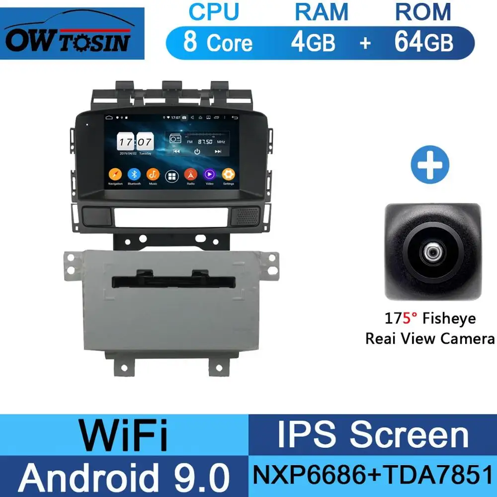 64G Fisheye Camera " ips 1024*600 8 ядерный 4 Гб ОЗУ+ 64 Гб ПЗУ Android 9,0 автомобильный dvd-плеер для Opel Astra J 2010 2011 2012 2013 CarPlay Parrot BT Радио - Цвет: 64G Fisheye Camera