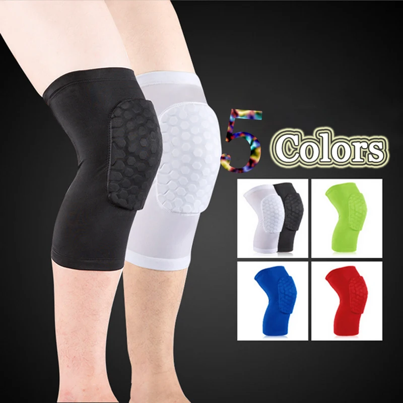 1 Pcs Breathable Sports Football Basketball Knee Pads Honeycomb Brace Leg Sleeve Calf Compression Support Protection | Спорт и