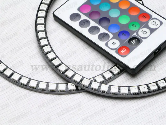 Бесплатная доставка 60 мм 66 72 75 80 90 100 120 125 RGB LED Ангельские Глазки светодиодный