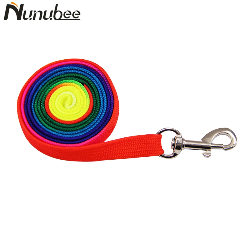 Nunubee Adjustable Rainbow color Dog Leash Small Pet Dogs Nylon Puppy Walk Out Chest Harness Lead For | Дом и сад