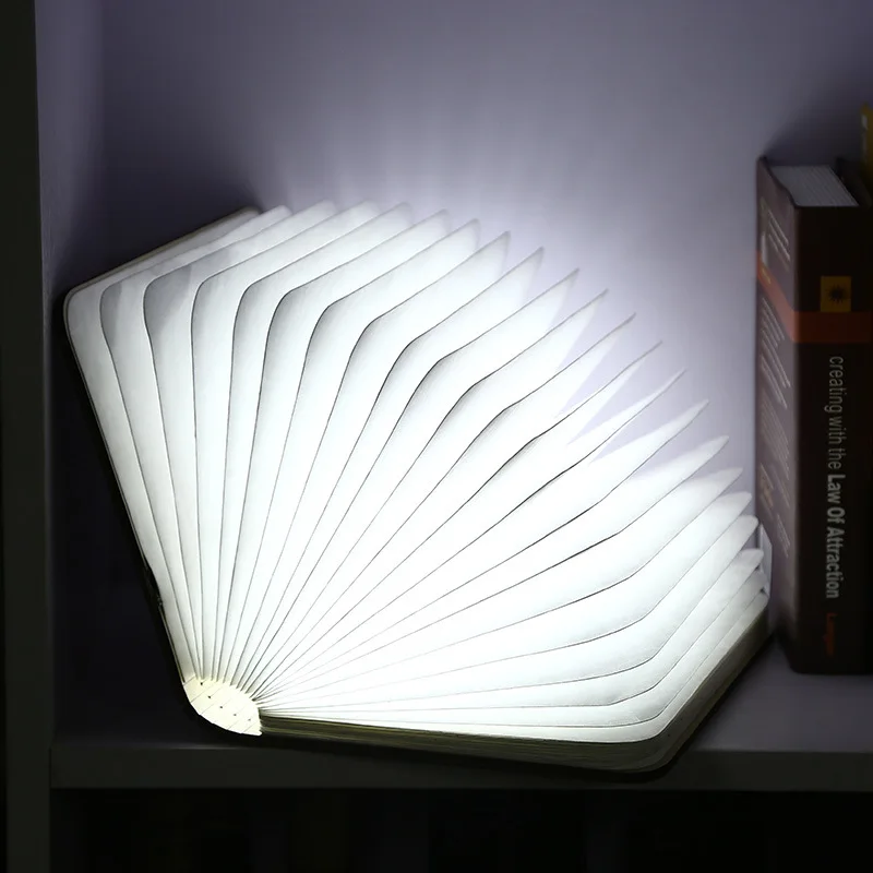 Деревянный складной светильник для книг [Seven Neon] 22*22*3 5 см 4 Вт Magicfly USB