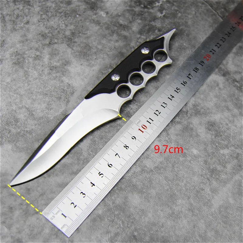 

9Cr18M0V CNC blade G10 handle hight quality straight knifeTactical EDC Tool outdoor camping survival exploration pocket knife