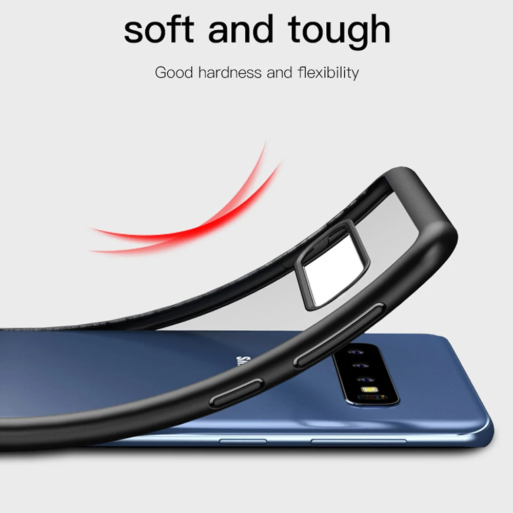 Силиконовая рамка ipaky жесткая прозрачная задняя крышка для телефона samsung galaxy S10 Plus