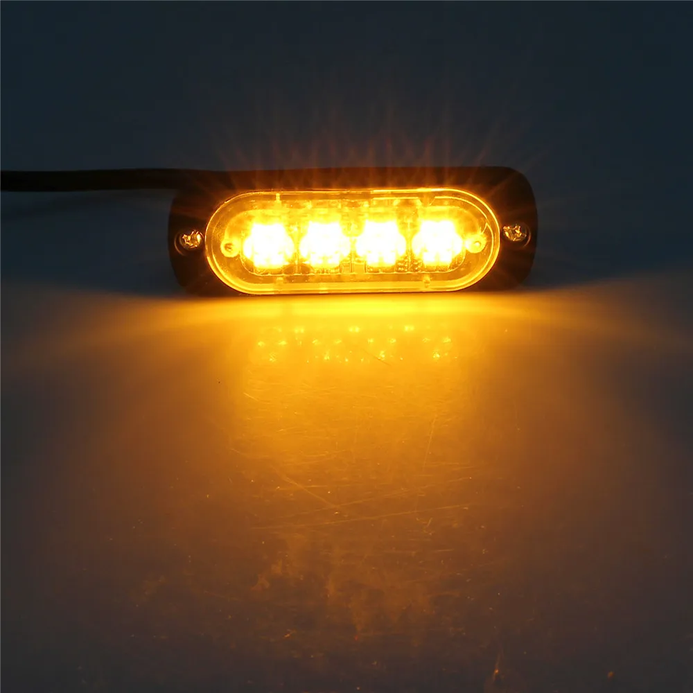 2 шт. 4LED релаксирующие огни 18 мигающих узоров Янтарный автомобиль грузовик