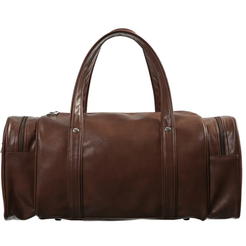 New Casual Leather Travel Bags Luxury Men Large Capacity Portable Male Shoulder Bag Men's Handbags Vintage Outdoor Duffle | Багаж и