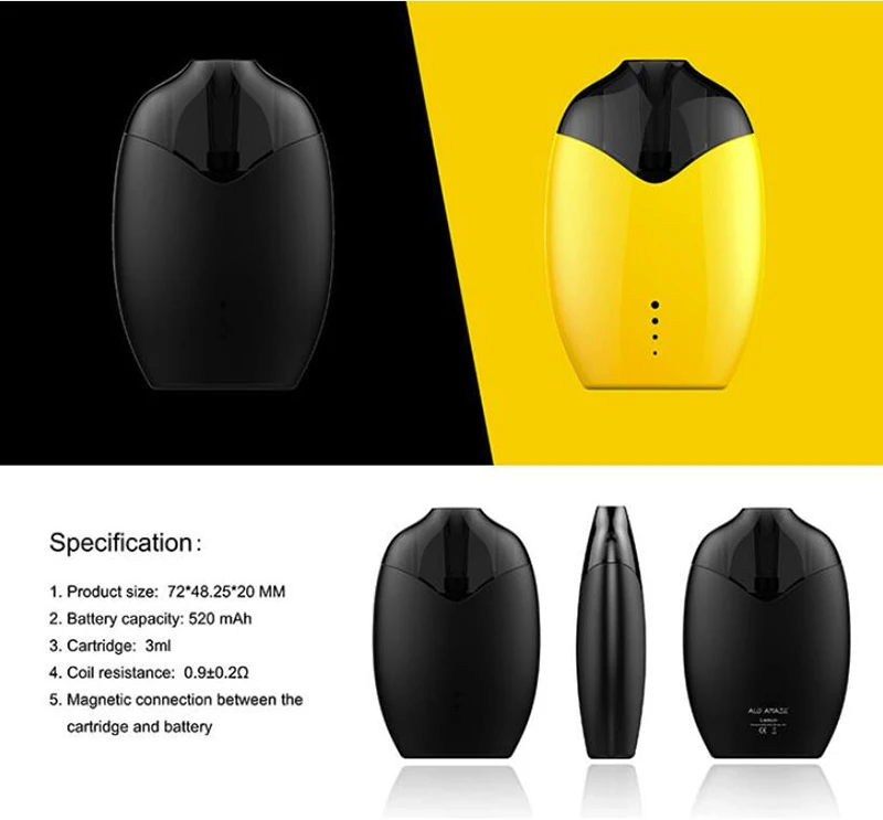 Оригинальный стартовый набор для электронных сигарет ALD LEMON с баком 3 мл 520 мАч