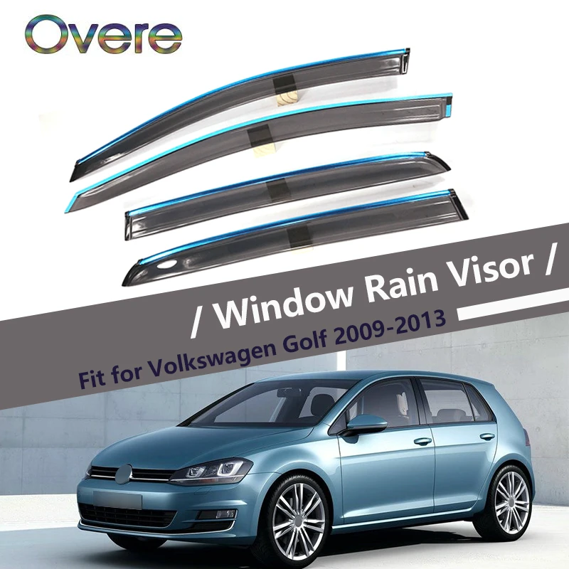 Overe 4 шт/1 Набор Дымовое окно дождевой козырек для VW Golf 6 2009 2010 2011 2012 2013 Стайлинг