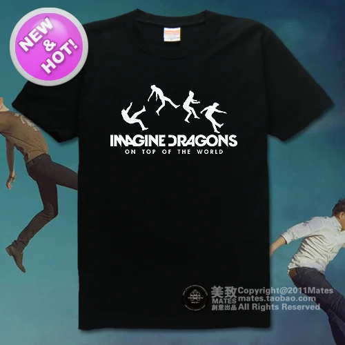 Футболка с надписью Imagine Dragons 100% хлопок футболка для мужчин и женщин бесплатная
