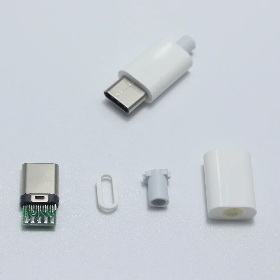EClyxun 2 комплекта позолоченный OTG USB 3. 0 5P Type C штекер сварочного типа Φ 4 в 1 DIY ремонт
