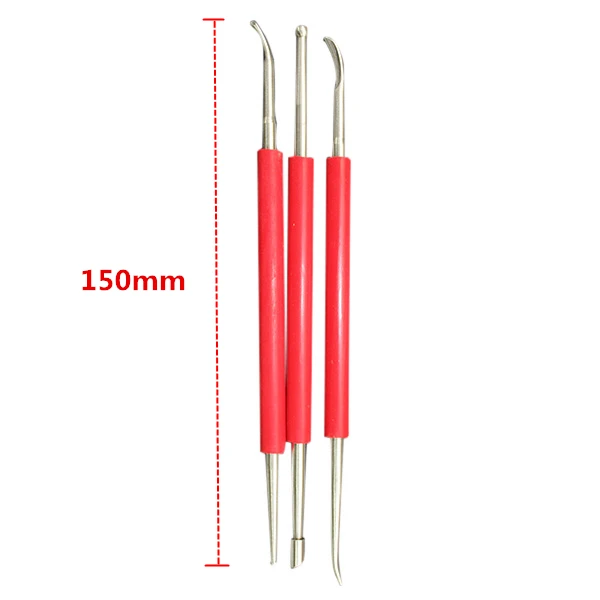 3 шт. Двойные головки красная сталь Керамика Глина стержень скульптура