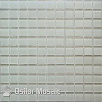 Free shipping white glass crystal mosaic tile for bathroom or kitchen wall tile