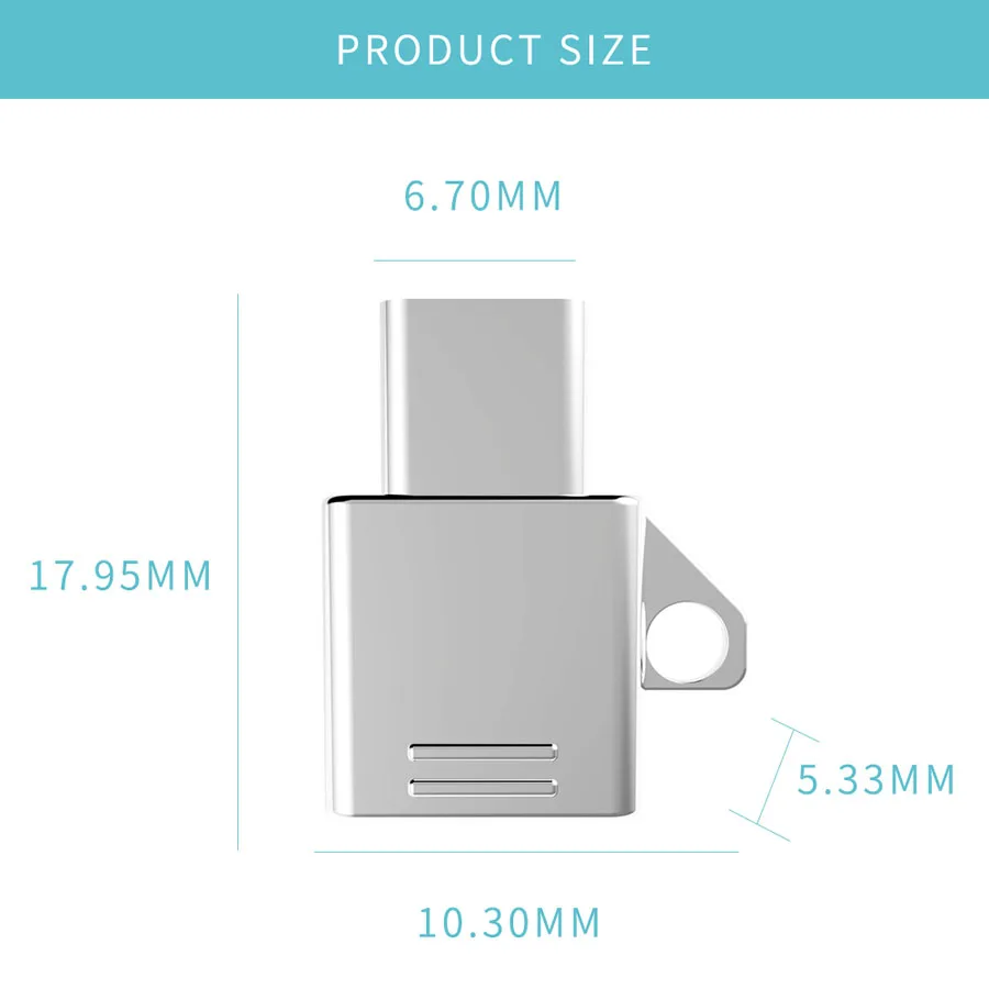 Металлический адаптер Robotsky usb type C Micro USB To type-C USB 3,1 OTG конвертер для Xiaomi 4C Mi5 samsung S8 huawei P9 LG с цепочкой