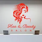 Стильная Виниловая наклейка для парикмахерской красоты, парикмахерская, салон красоты, витрина, съемная Настенная Наклейка MF48