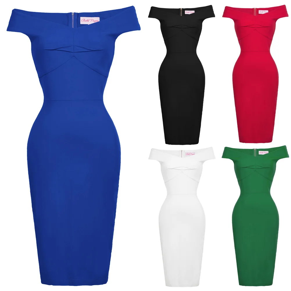 Сексуальное женское платье с открытыми плечами облегающее Женский миди