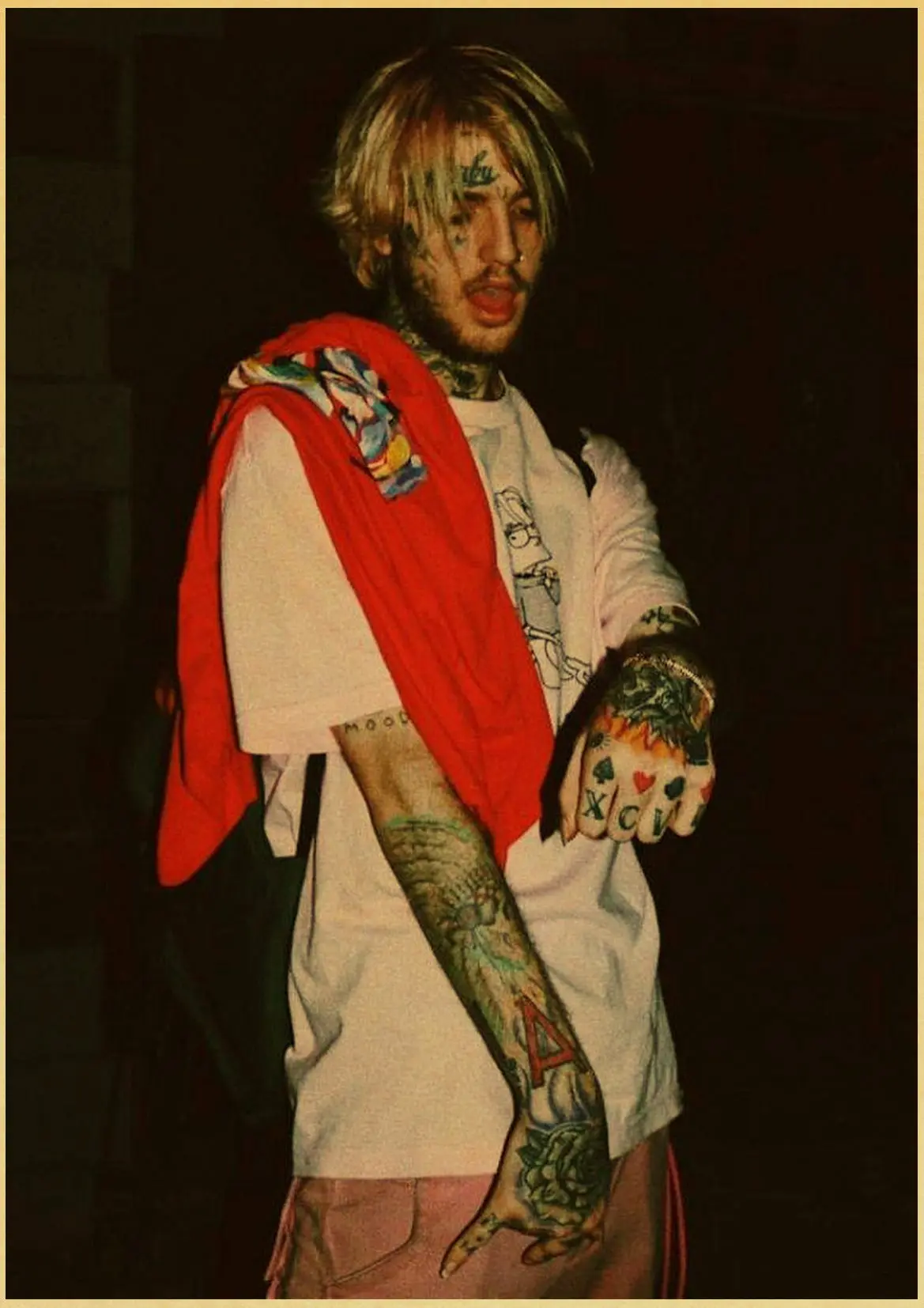 Lil Peep хип-хоп певица плакат Современная живопись настенные художественные картины стена спальни, декоративный плакат - Цвет: D136