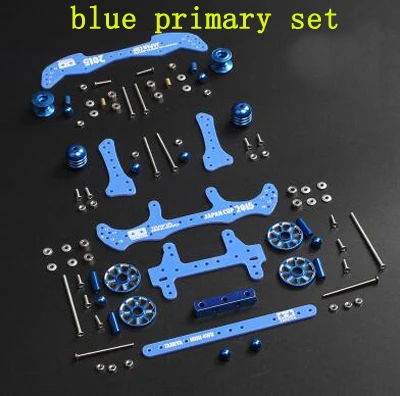Ян Кай 4WD DIY модификации Р/У Машинки FM MA/AR шасси шин Руководство ступицы колеса кран хвост Феникса для Tamiya мини 4WD Радиоуправляемая машина - Цвет: blue primary set