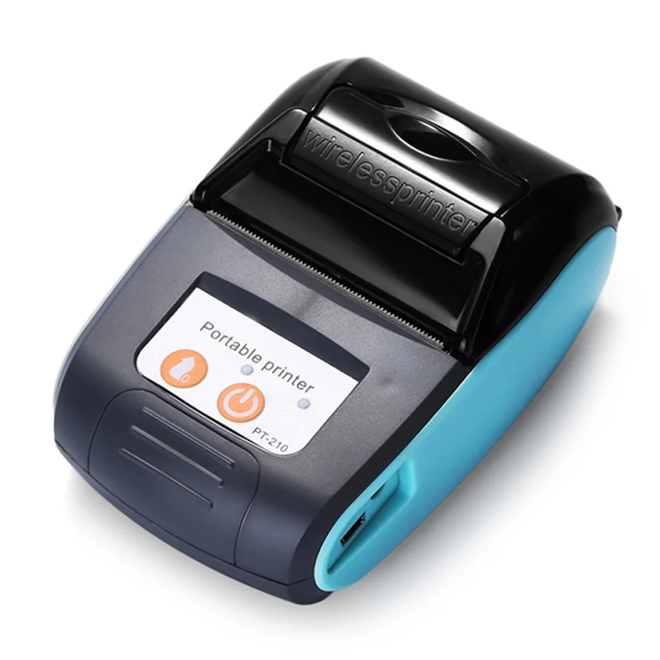 Issyzonpos мини-принтер с Bluetooth Термальный чековый портативный беспроводной принтер для Android iOS Loyverse склад розничный магазин торговый центр - Цвет: Blue Color