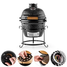 Auplex 13 дюймов керамический Kamado мини барбекю гриль высокая температура сопротивляться в форме яйца древесный уголь плита стабильное качество NO.AU-13