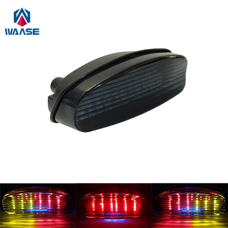 Waase для SUZUKI GS500 2001-2002/GS500F 2004-2009 хромированный задний светильник поворотники тормоза Встроенный светодиодный светильник