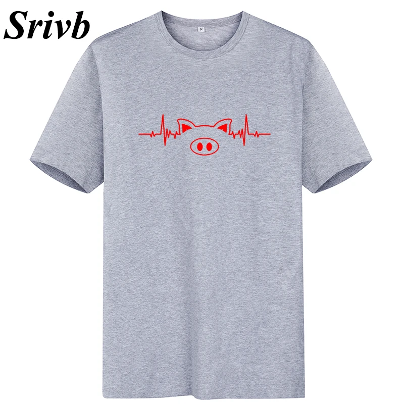 Srivb Pig Heartbeat женская футболка корейская мода новая летняя Harajuku футболка женская хлопковая размера плюс с круглым вырезом забавная женская футболка