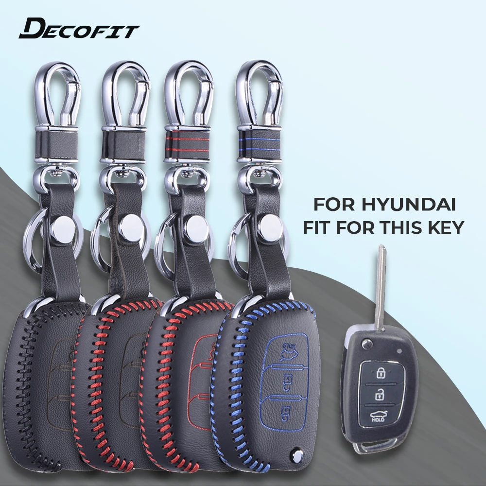 Кожаный чехол для ключей Hyundai Porter Avante Grandeur Tucson ELANT Sonata 8 Santafe i30 HB20 Solaris Verna IX25 ix35 |