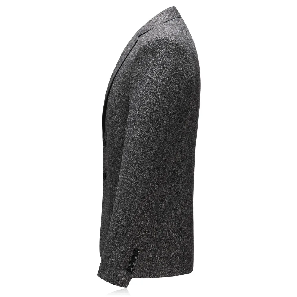 JZ главный джентльмена пиджак Slim Fit сплошной Модные мужские куртки пальто на
