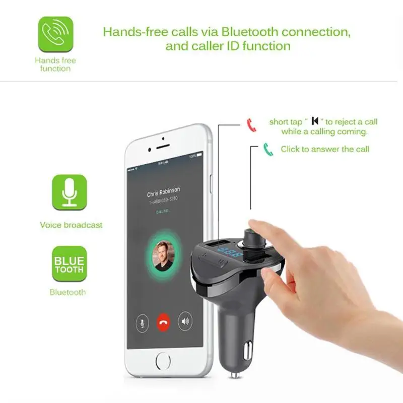 Автомобильный MP3 плеер беспроводной Bluetooth fm передатчик модулятор автомобильный