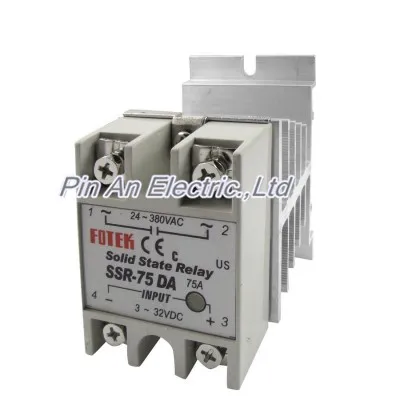 

3-32V DC вход 24-380V Выход SSR твердотельное реле 75A