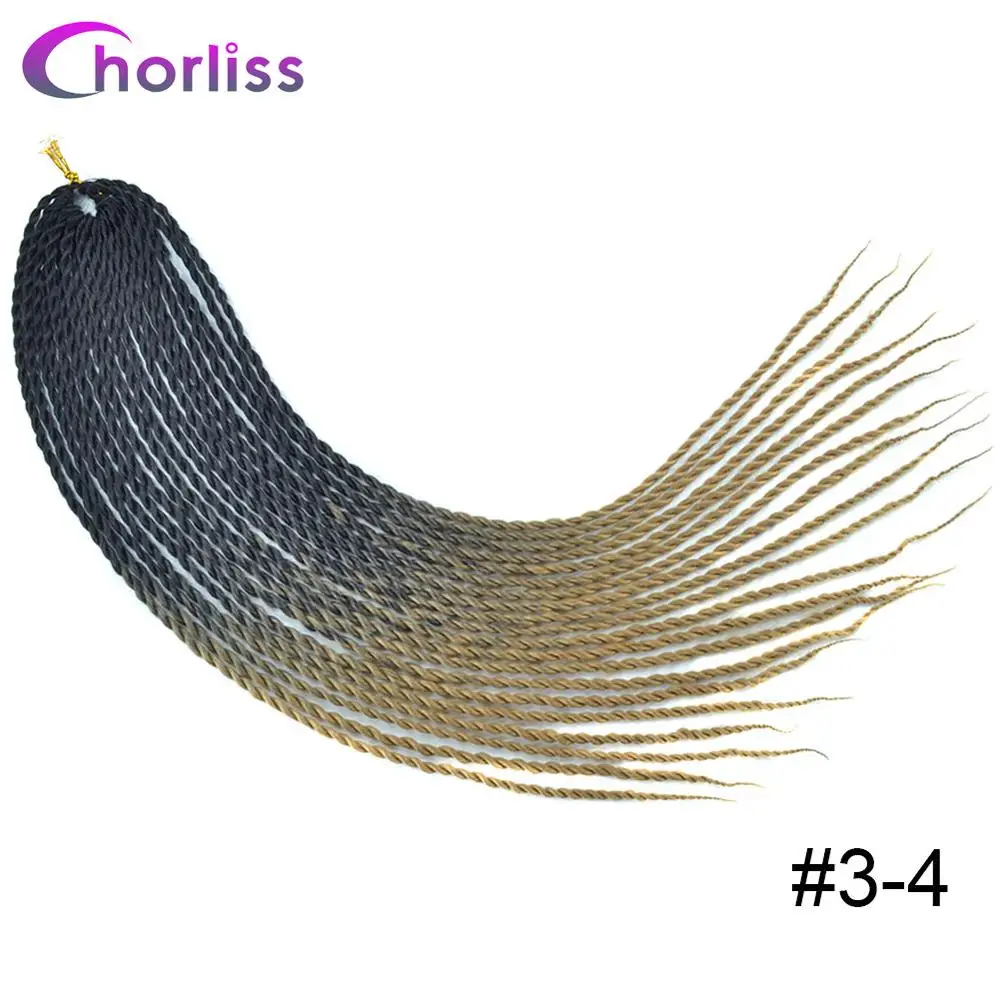 Chorliss, 24 дюйма, мягкие, вязанные крючком косички, черный, коричневый, синтетические волосы, косички, Сенегальские, крученые, канекалон, наращивание волос, мятный, зеленый - Цвет: #350