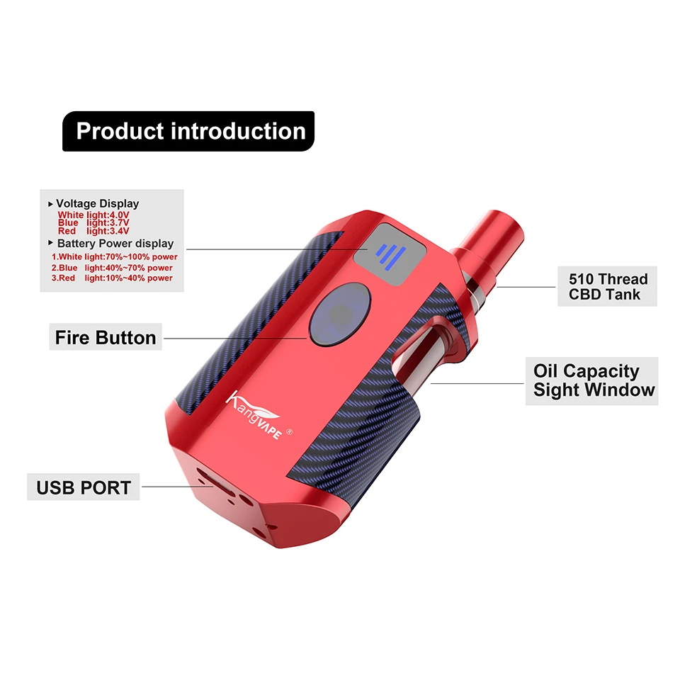 Оригинальный стартовый набор для электронной сигареты kangvape TH 710 BOX kit 650mah