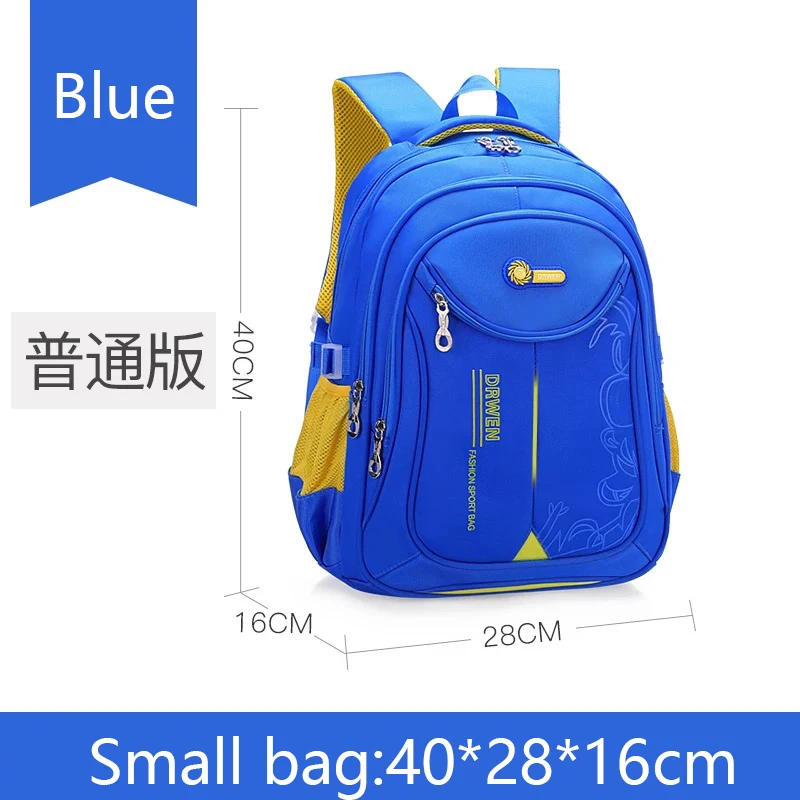 Blue 2 small Школьный ранец для начальной школы 1, 3, 4, 6 лет, для мальчиков и девочек, Детский рюкзак на плечи, ультра-светильник, подарок для мальчика 6-12 лет - Цвет: Blue 2 small