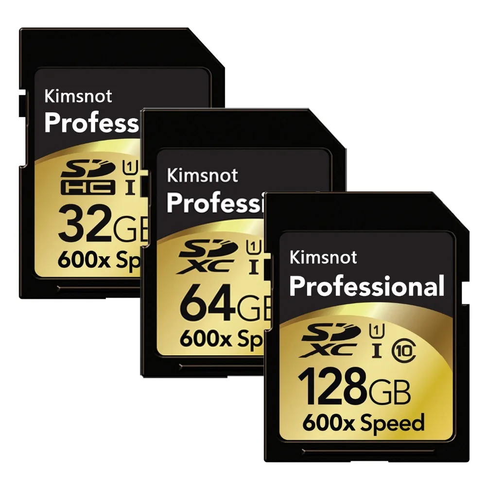 Kimsnot Professional 600x SD-карта 16 ГБ 32 SDHC SDXC карта памяти 64 Гб 128 256 класс 10 высокая скорость 90