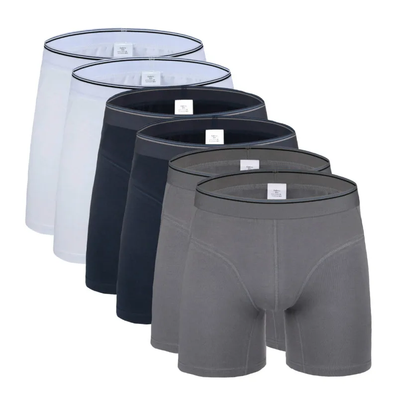 6Pcs 2494B Mix B34 6 шт./лот Качественный хлопок мужские трусы плюс Размеры 7XL - Цвет: 6Pcs 2494B Mix B34