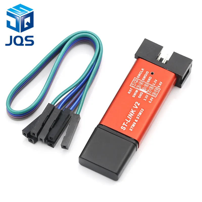 1 комплект ST LINK Stlink ST-Link V2 Mini STM8 STM32 симулятор скачать программист Программирование с крышкой DuPont кабель ST Link V2