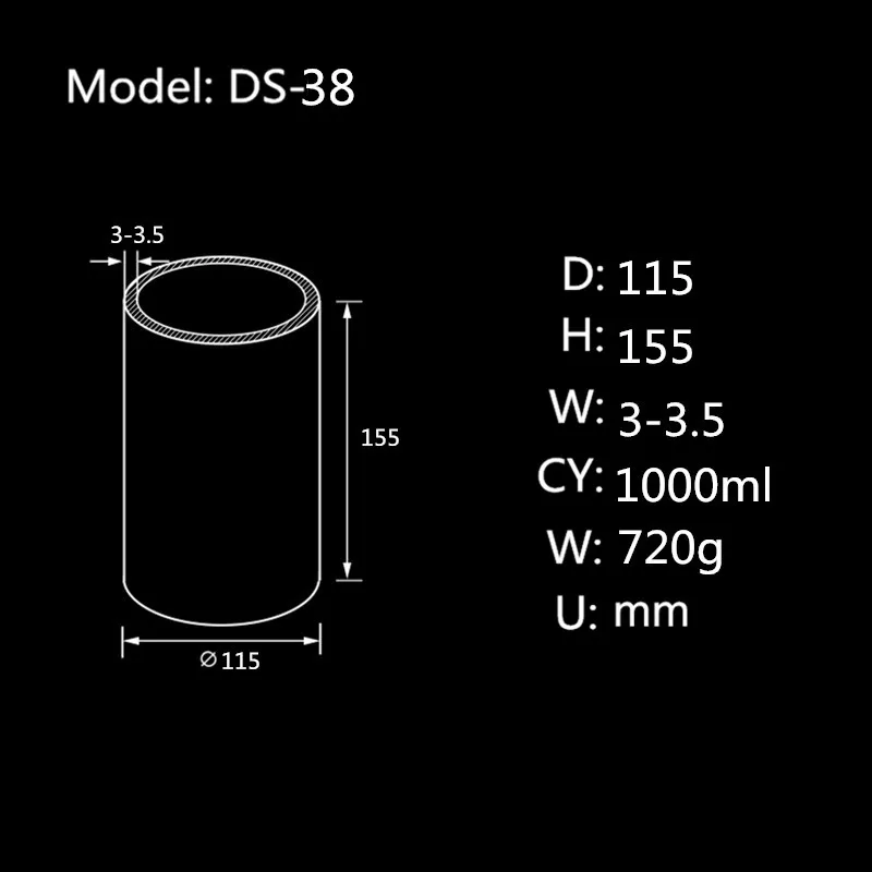 99.5% глинозем тигель D115 * H155mm/цилиндрический корундовый тигель/керамический